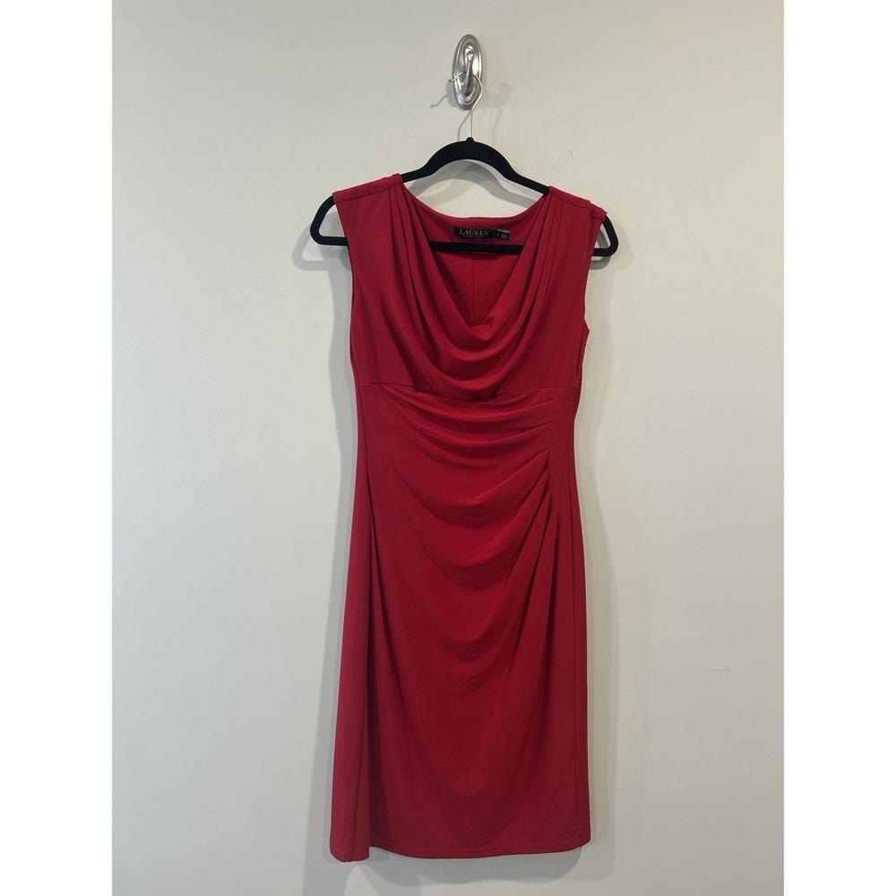 Lauren by Ralph Lauren women's Jersey Knit Cowl Neck Sheath Size 8